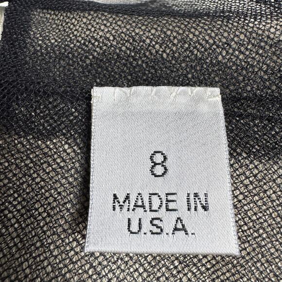 MONIQUE LHUILLIER Black Mesh Pleated Bolero - Picture 10 of 12